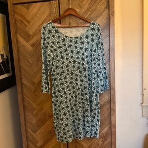 Boden Miriam Star Bird Print Tunic Top Dress Size 12 Blue White Black